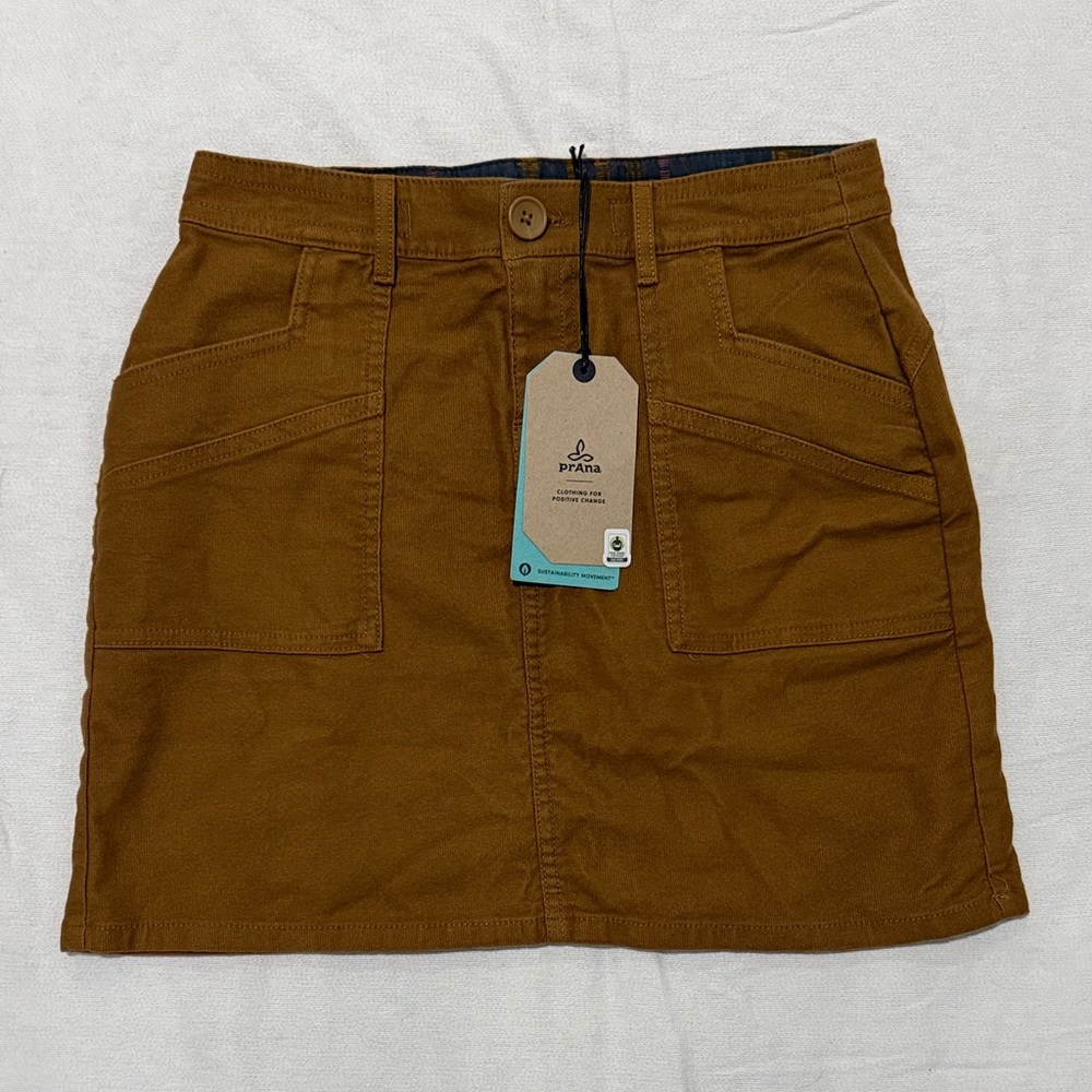 Prana Women's Tan Mini Skirt New Size 2